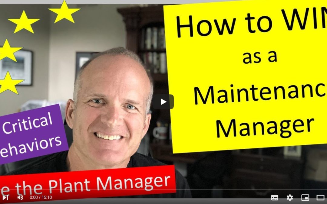 How to WIN as a Maintenance Manager
