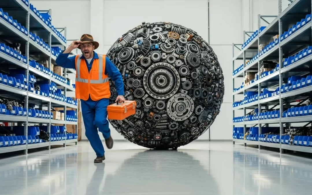 Su Almacén MRO Parece el Final de ‘Indiana Jones’? Cómo la IA Encuentra la Reliquia Perdida (y el Rodamiento que Necesita)